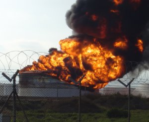 refinery explosion and fire